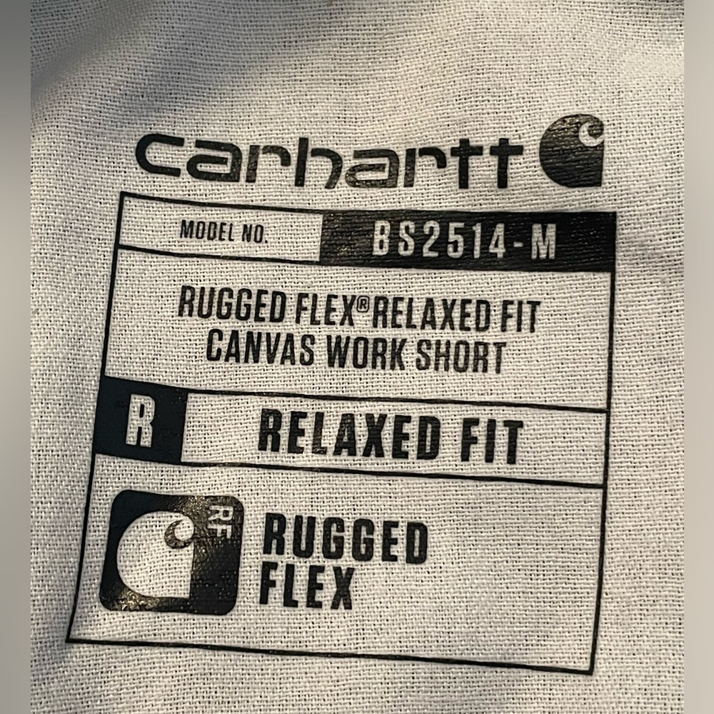 NWOT Carhartt Rugged Flex Relaxed Fit Mid-Rise 9” Canvas Work Shorts - Picture 7 of 9
